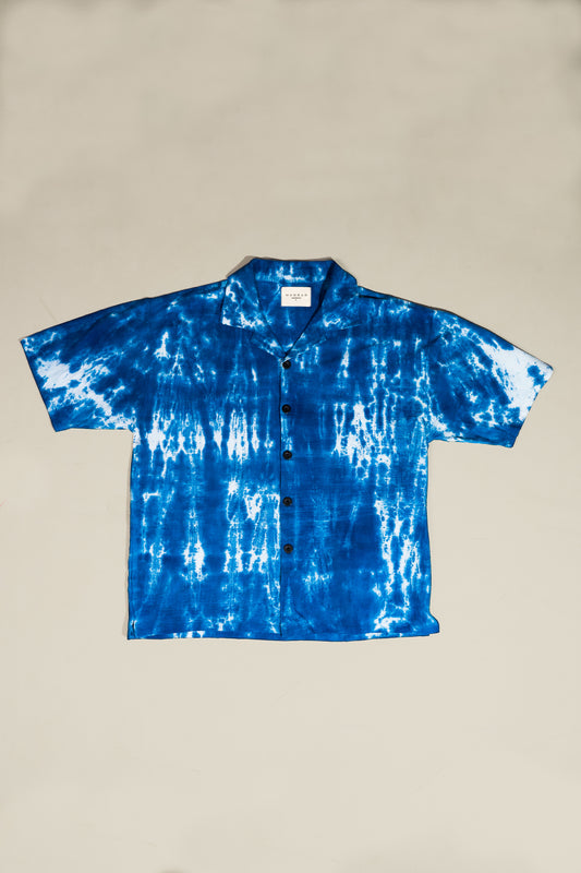 BLUE WHITE WOVEN SHIRT